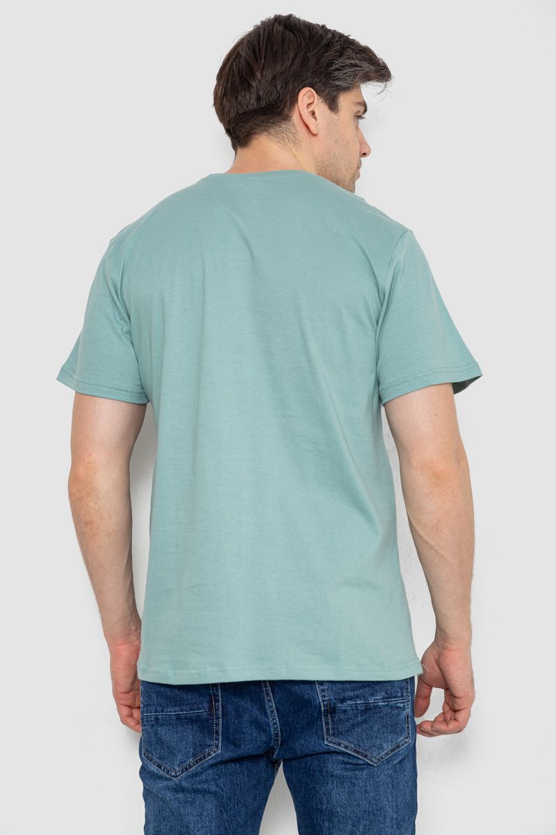 Футболка мужская базовая бельевая, цвет оливковый, 244R121 — изображение 4