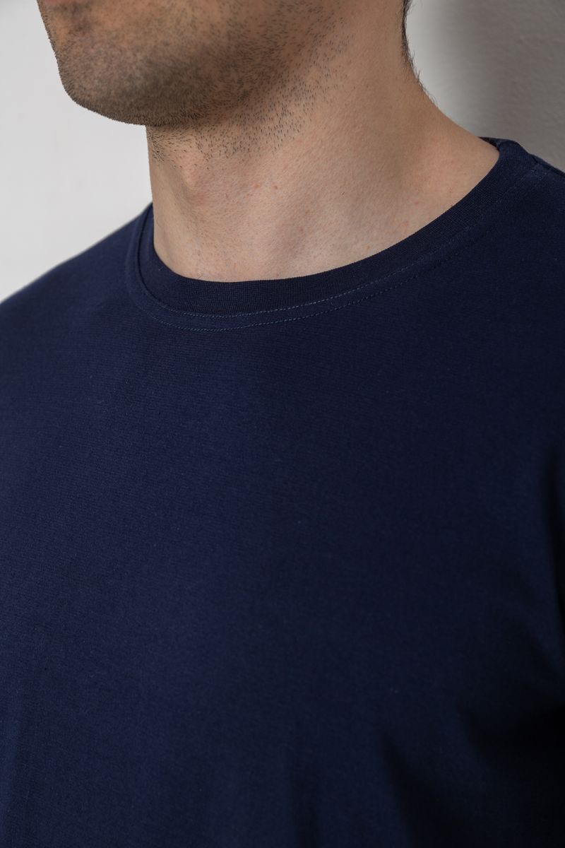Футболка мужская базовая бельевая, цвет темно-синий, 244R121 — изображение 5