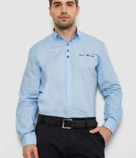 Рубашка мужская, цвет голубой, 214R7114