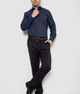 Рубашка мужская, цвет темно-синий, 214R7114