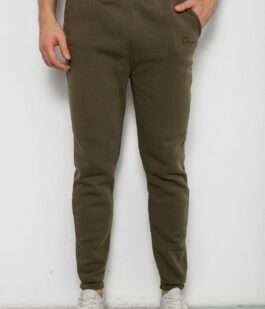 Спорт штаны мужские на флисе, цвет зеленый, 238R56910