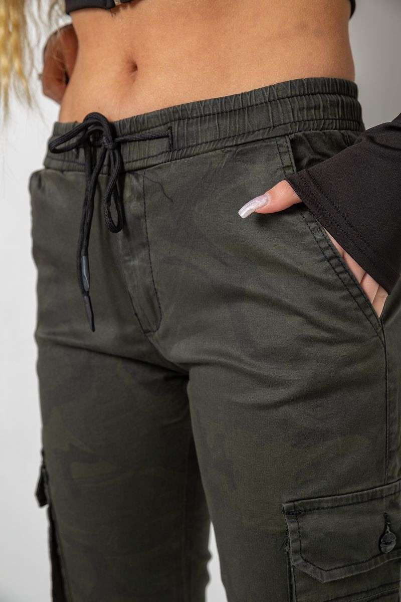 Штаны женские камуфляжные, цвет хаки, 244RTL1067 — изображение 5