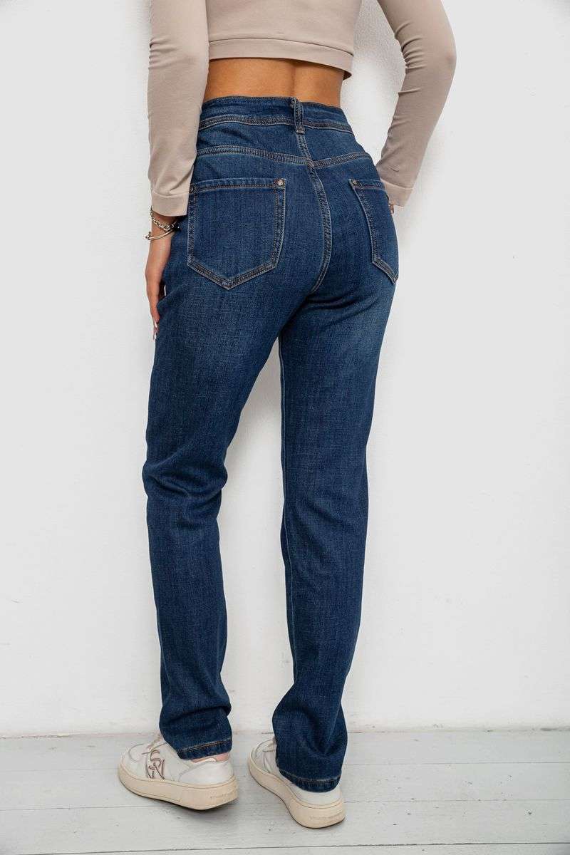 Джинсы женские на флисе, цвет синий, 244RVE981 — изображение 4