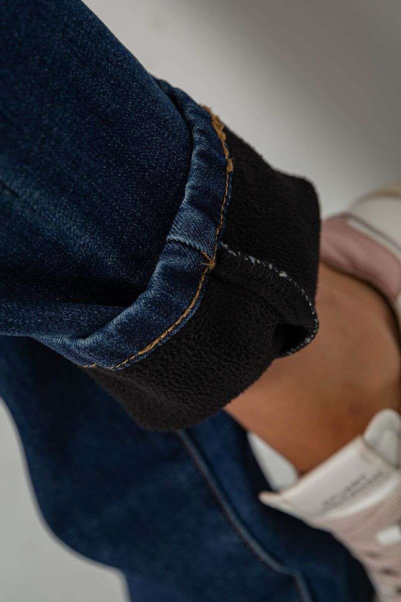 Джинсы женские на флисе, цвет синий, 244RVE981 — изображение 6