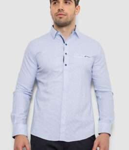 Рубашка мужская с принтом, цвет белый, 214R7169