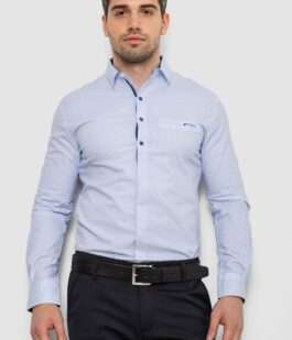 Рубашка мужская с принтом, цвет белый, 214R7169