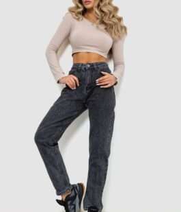 Джинсы женские MOM, цвет серый, 244R8527