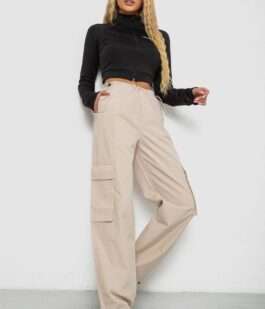 Брюки карго женские, цвет светло-бежевый, 238R5366