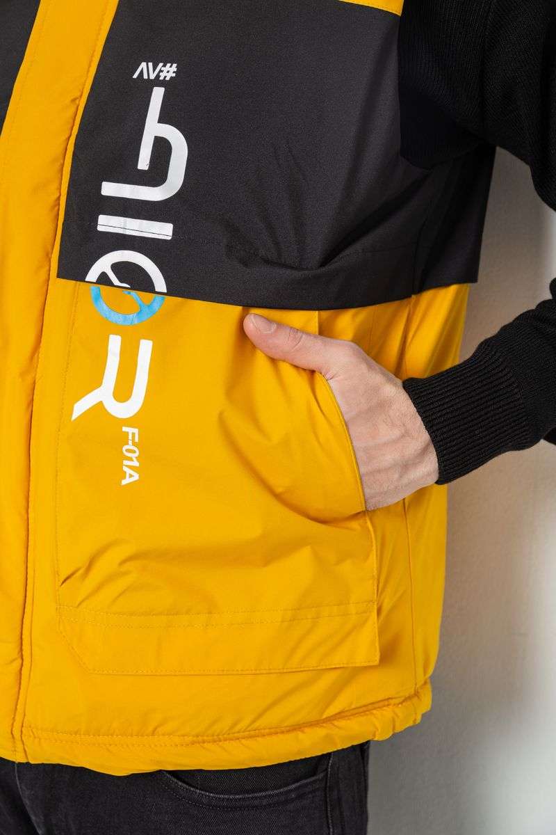 Жилетка мужская демисезонная, цвет желтый, 244R99006 — изображение 6