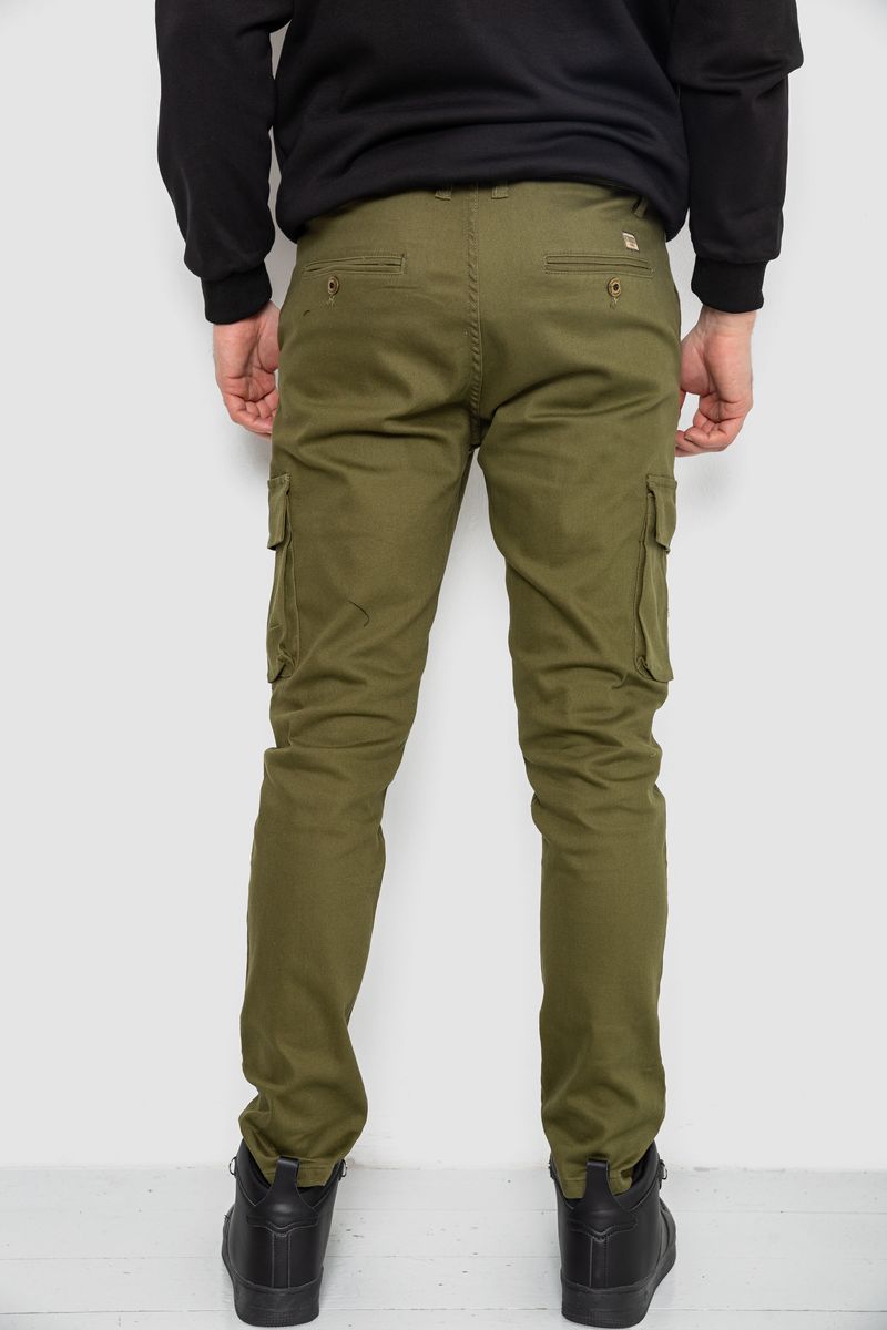 Джинсы мужские демисезонные, цвет хаки, 243R8083 — изображение 4