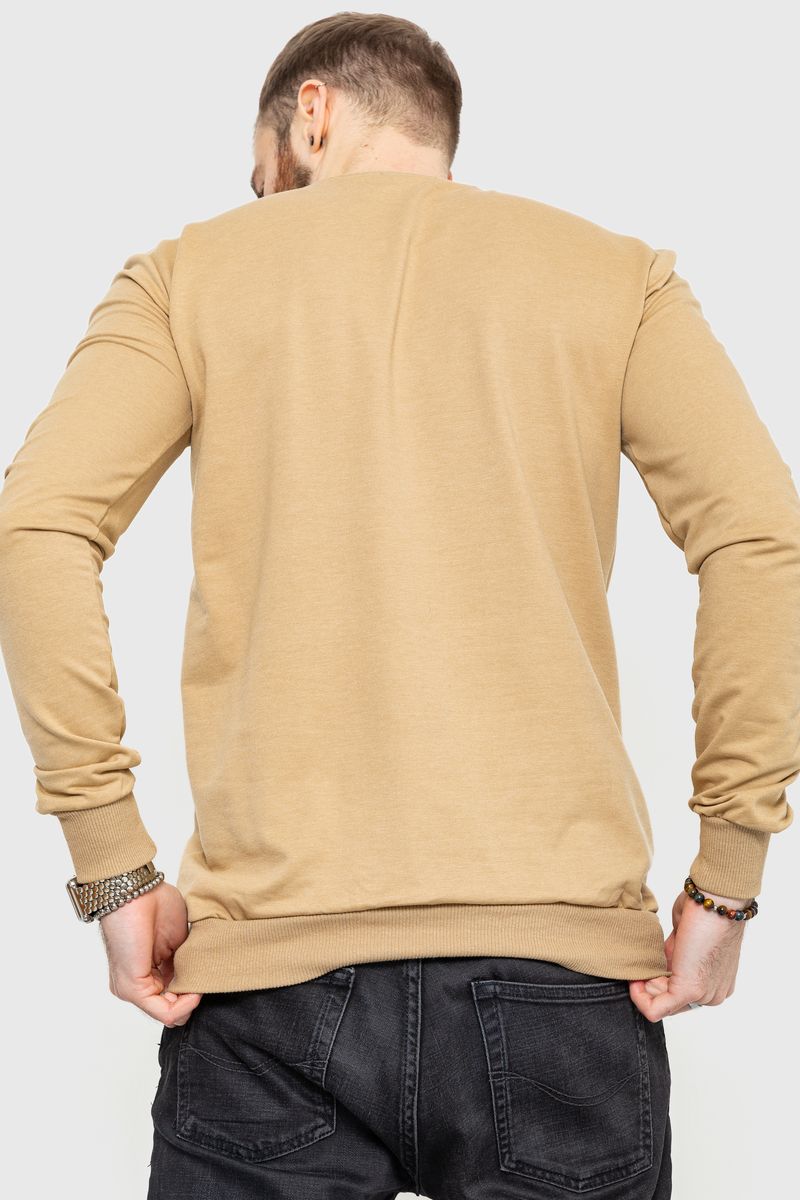 Свитшот мужской демисезонный, цвет бежевый, 208R0204 — изображение 4