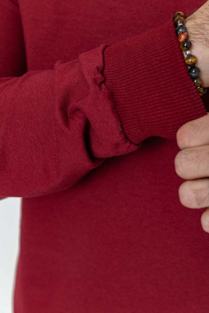 Свитшот мужской демисезонный, цвет бордовый, 208R0204 — изображение 5