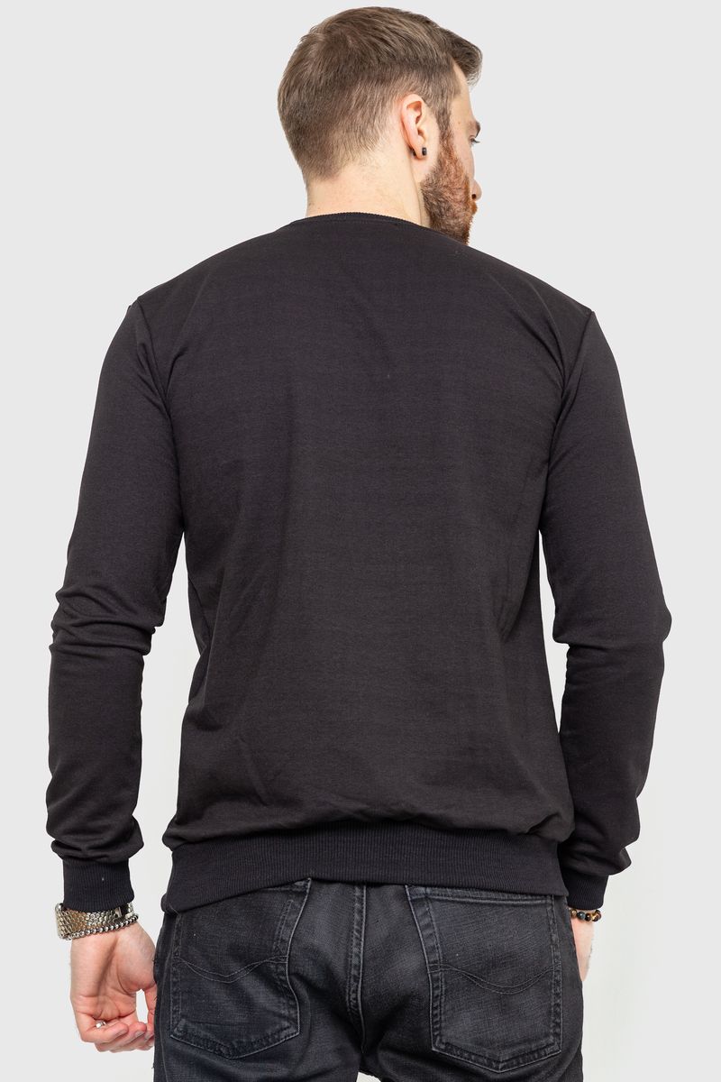 Свитшот мужской демисезонный, цвет черный, 208R0204 — изображение 4