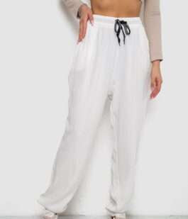 Штаны женские катоновые, цвет белый, 244RLE-071
