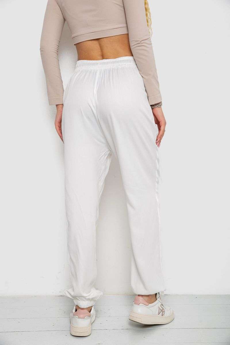Штаны женские катоновые, цвет белый, 244RLE-071 — изображение 4