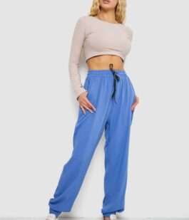 Штаны женские катоновые, цвет электрик, 244RLE-071