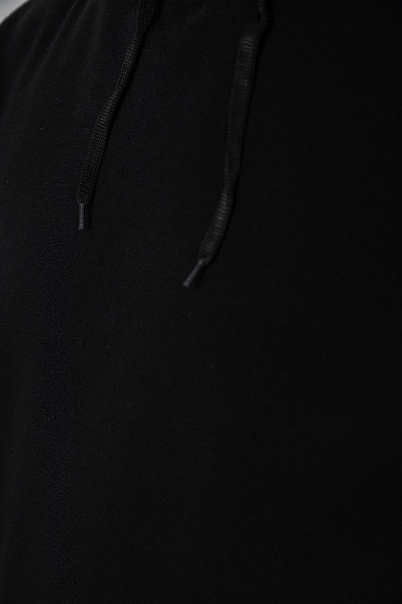 Худи мужской на флисе с капюшоном, цвет черный, 244R2517 — изображение 5