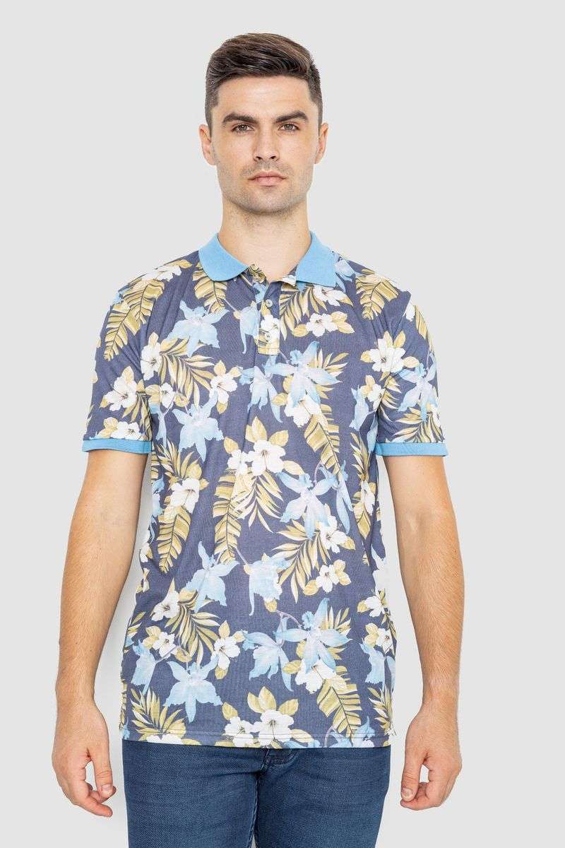 Поло мужское с принтом