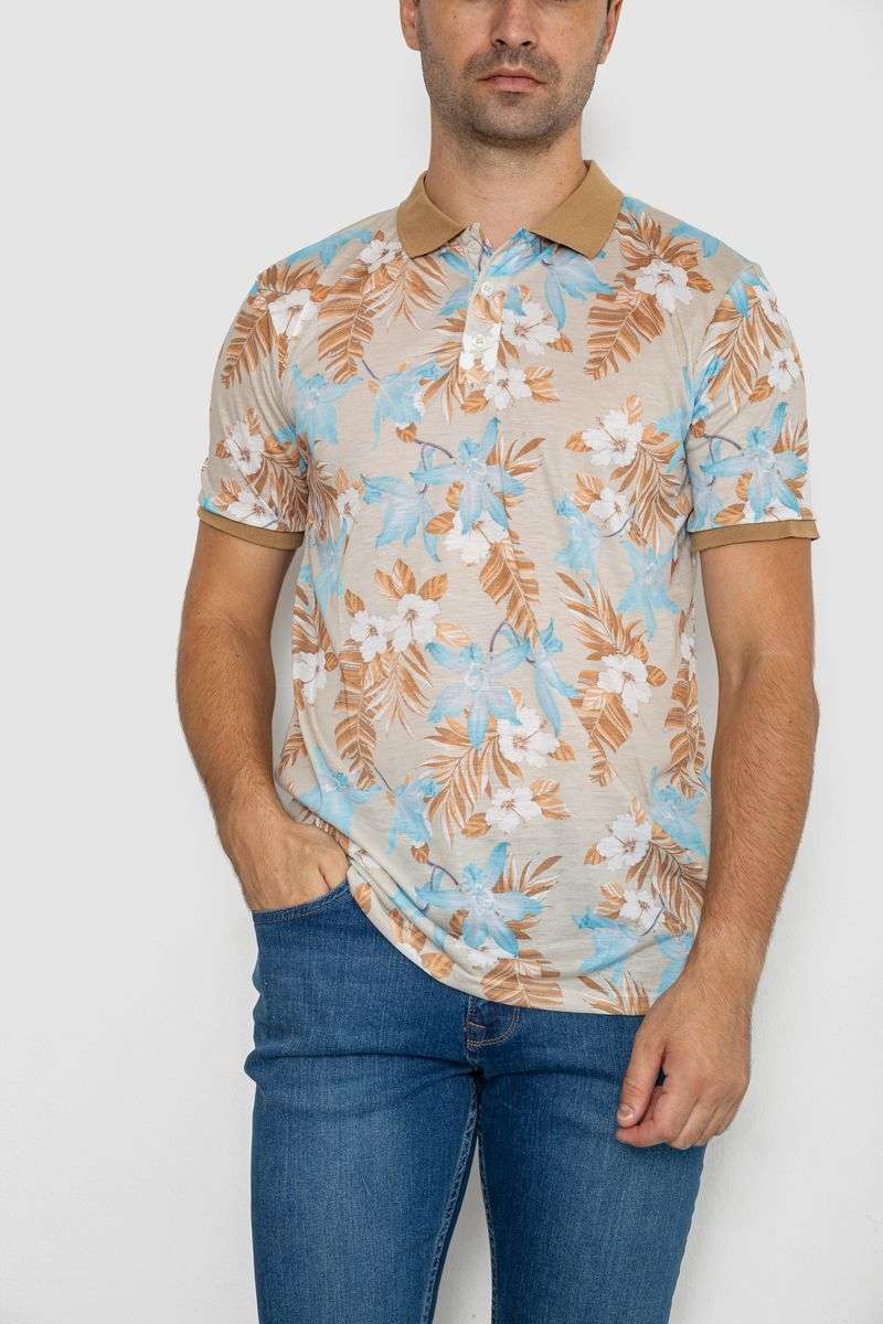 Поло мужское с принтом