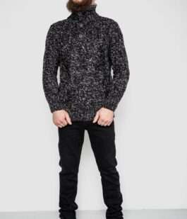 Свитер мужской, цвет черно-серый, 214R10323