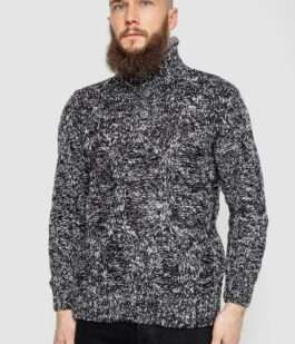 Свитер мужской, цвет черно-белый, 214R10323