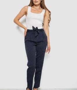 Штаны женские в полоску, цвет синий, 238RP85