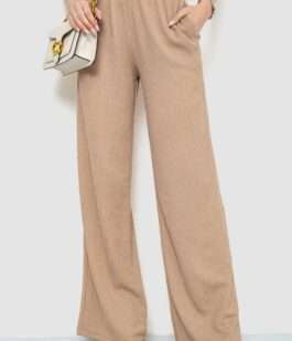 Брюки женские палаццо, цвет бежевый, 102R011-1