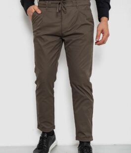 Брюки мужские классические однотонные, цвет хаки, 157RU02-014