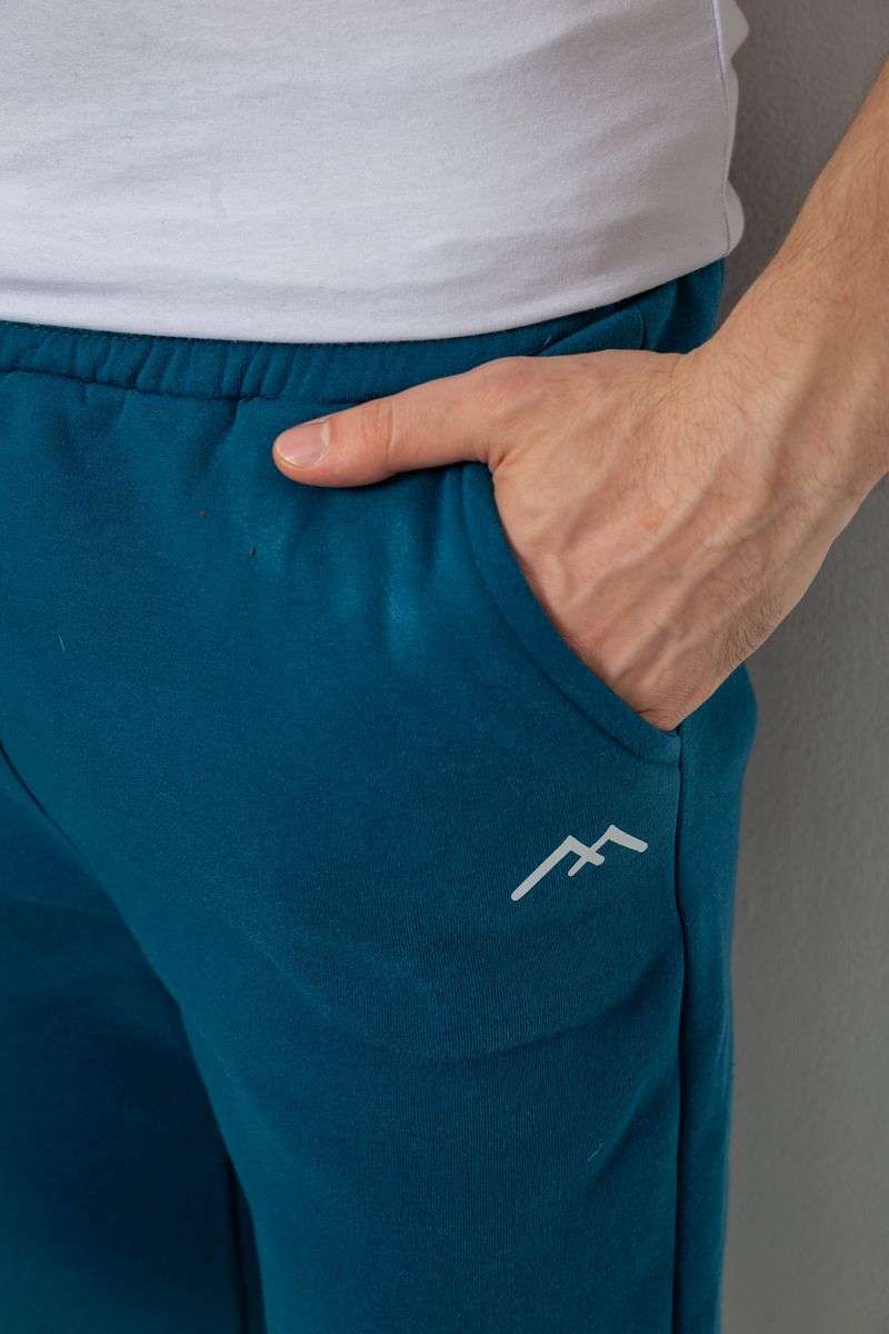 Спортивные штаны мужские на флисе, цвет изумрудный, 238R57256 — изображение 5
