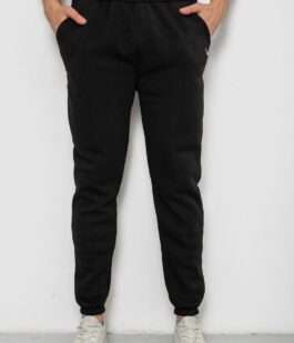 Спортивные штаны мужские на флисе, цвет черный, 238R57256