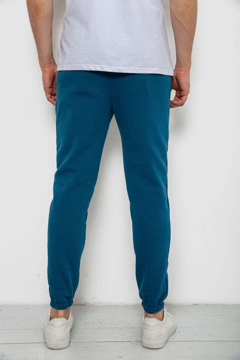 Спортивные штаны мужские на флисе, цвет изумрудный, 238R57256 — изображение 4