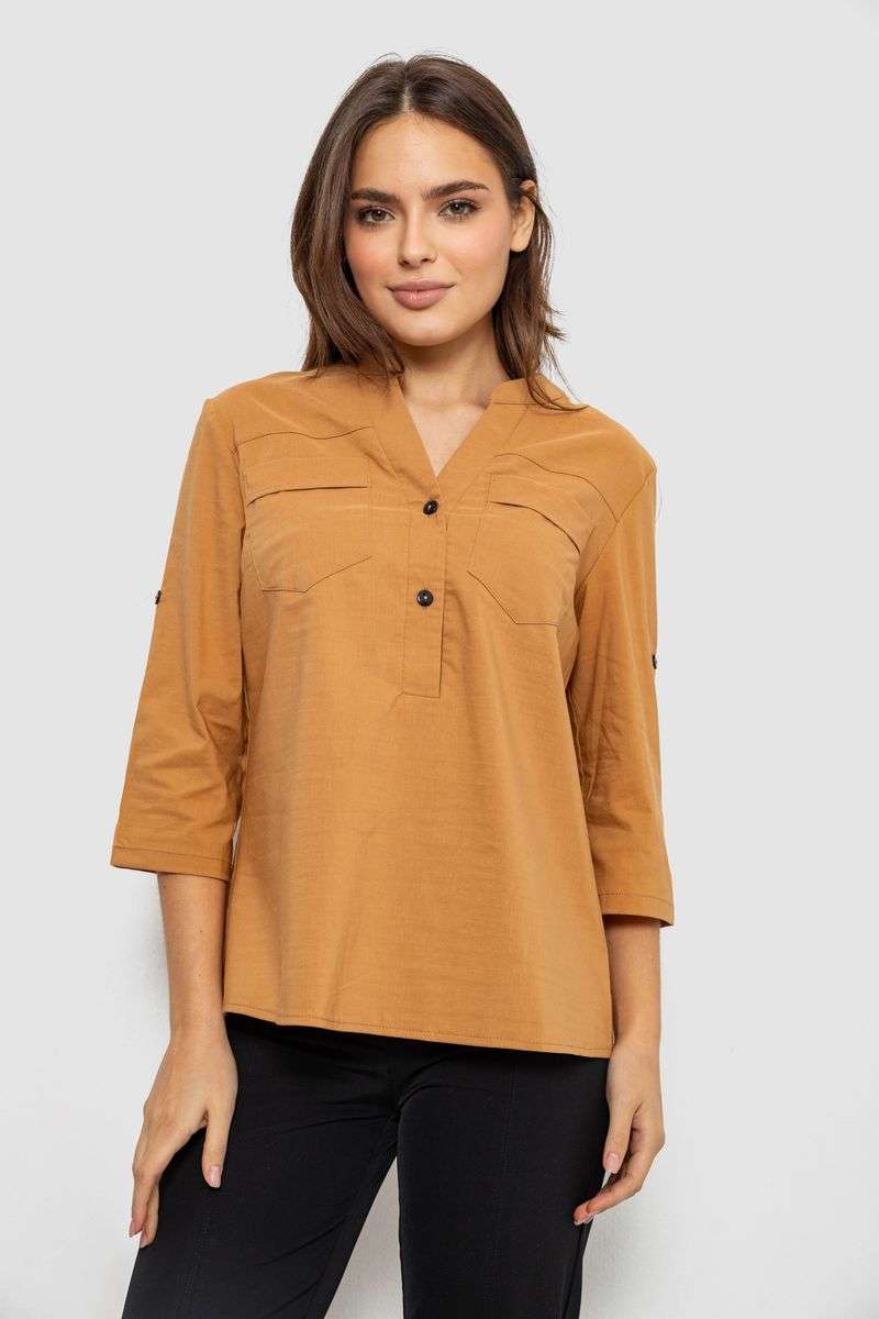 Блуза однотонная