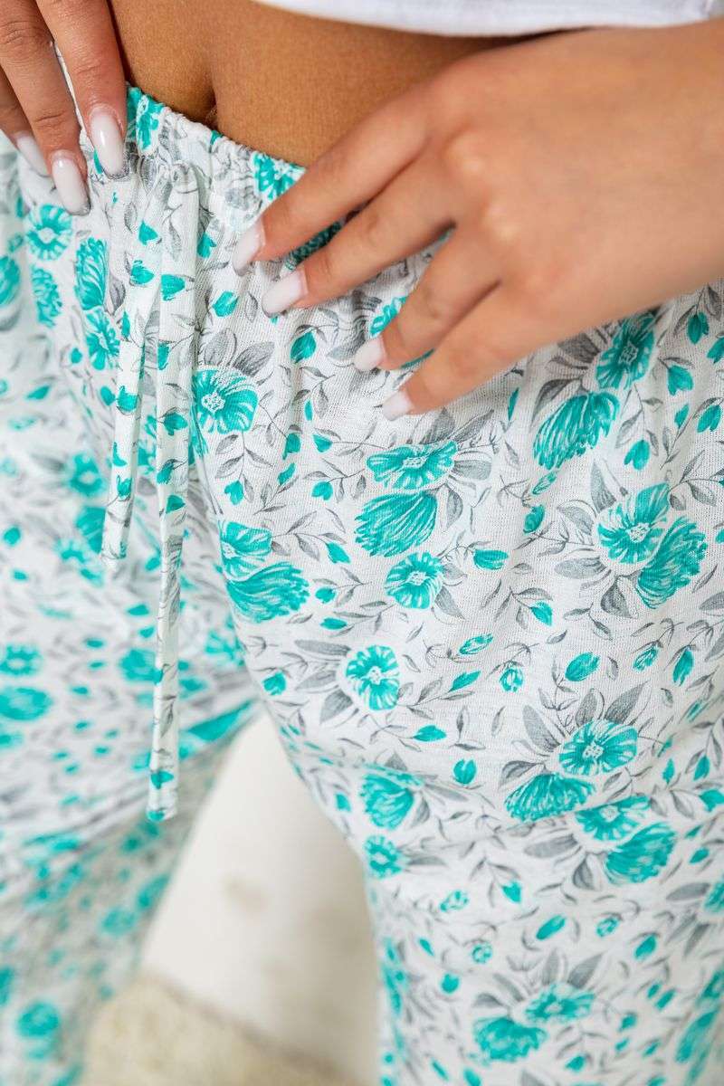 Штаны женские домашние, цвет молочно-бирюзовый, 238R57854 — изображение 5