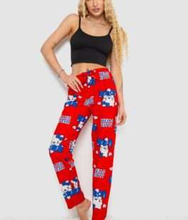 Штаны женские домашние, цвет красный, 238R1101-1