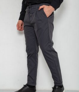 Брюки мужские классические однотонные, цвет серый, 157RU02-017