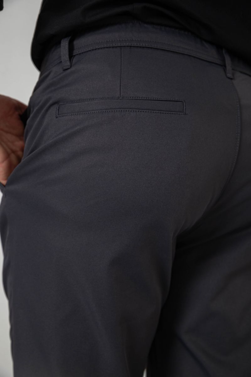 Брюки мужские классические однотонные, цвет серый, 157RU02-017 — изображение 4