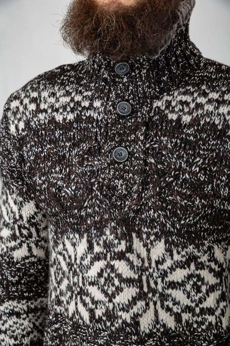 Свитер мужской, цвет коричневый, 214R10321 — изображение 5