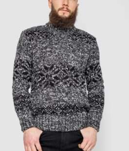 Свитер мужской, цвет черно-белый, 214R10321