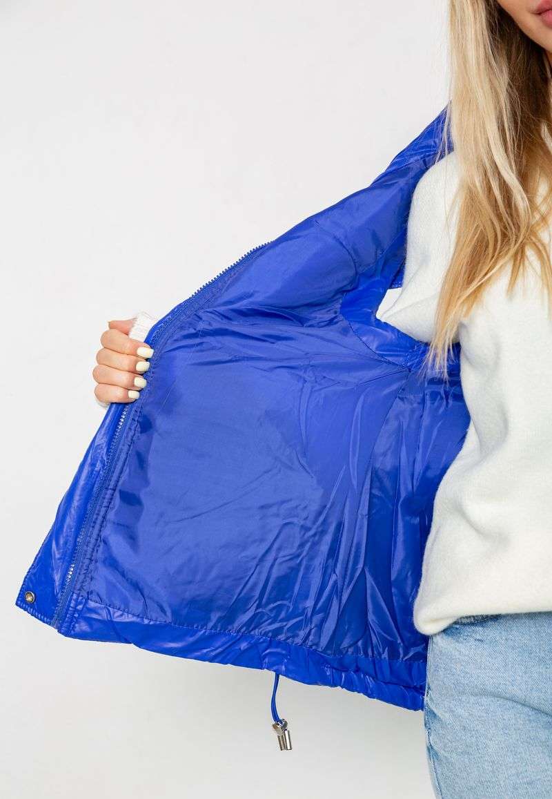 Жилетка женская однотонная, цвет электрик, 244R915 — изображение 5