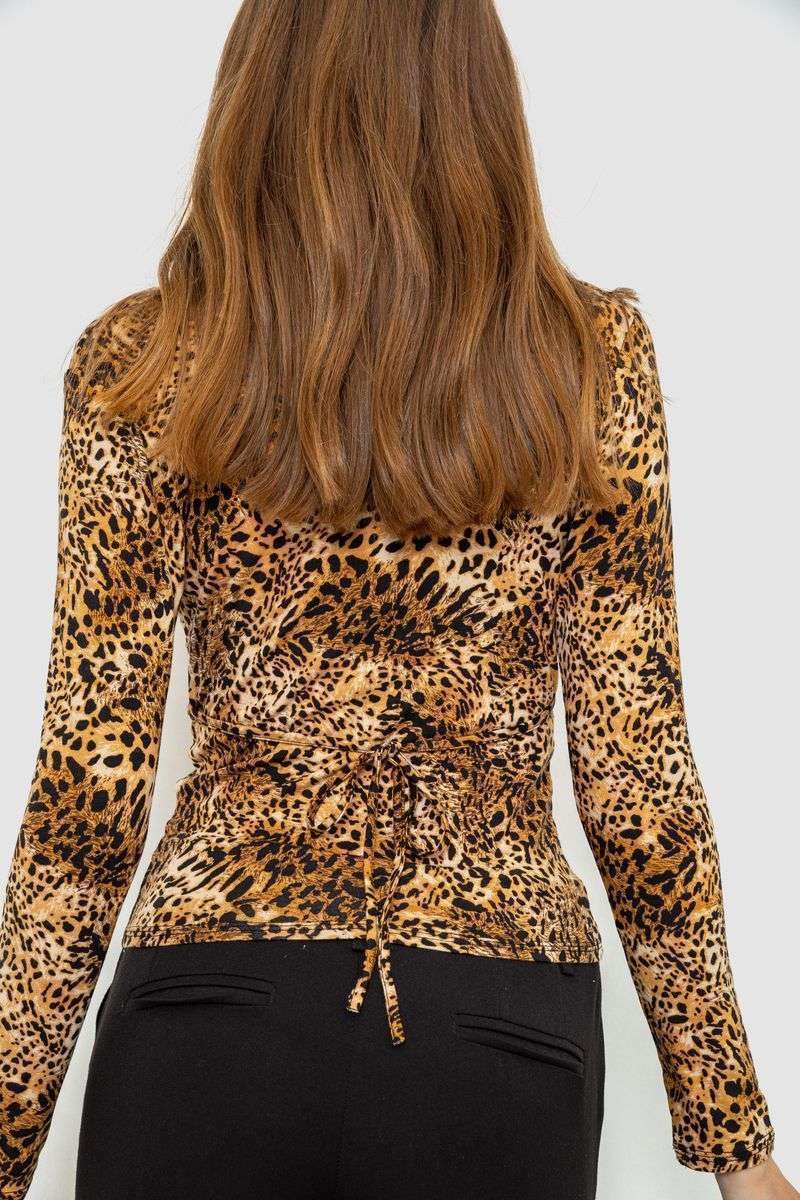 Блуза, цвет леопардовый, 186R235 — изображение 4