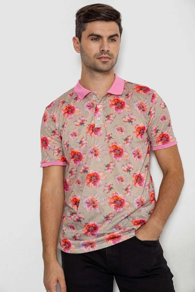 Поло мужское с принтом