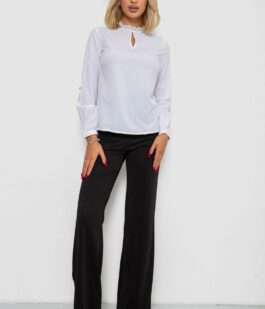 Блуза однотонная, цвет белый, 230R232-1