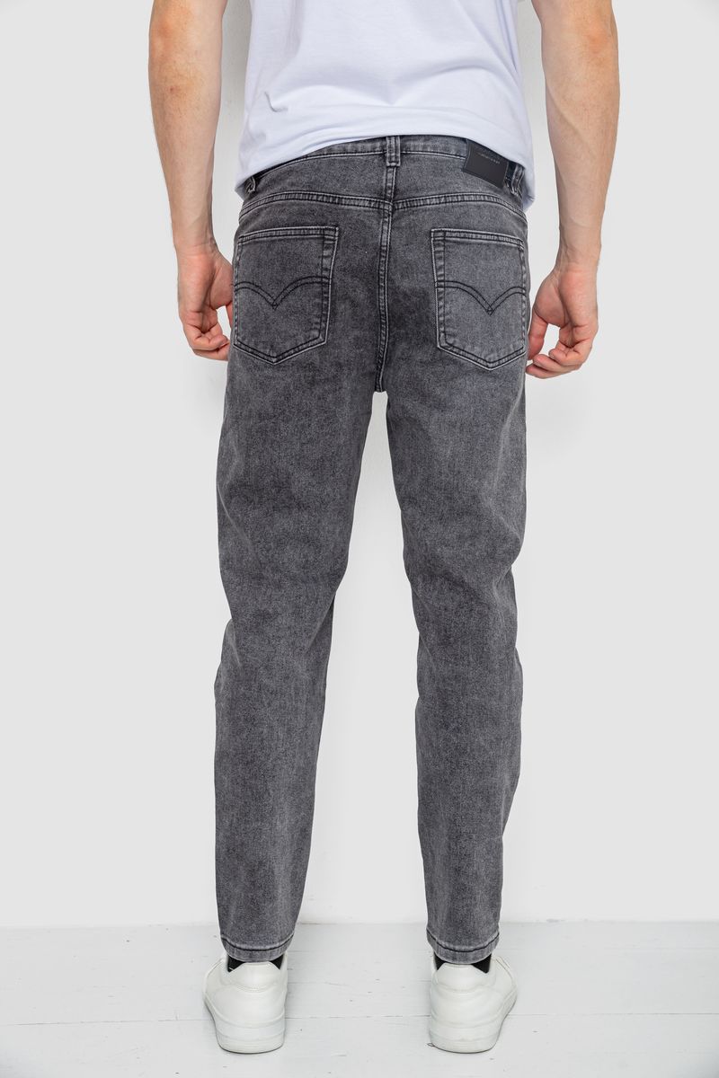 Джинсы мужские однотонные, цвет серый, 244R8570-1 — изображение 4