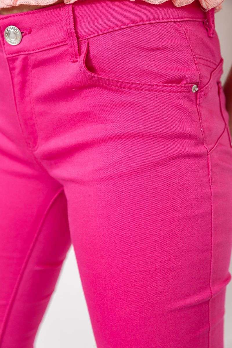 Брюки женские однотонные, цвет розовый, 244R089 — изображение 5