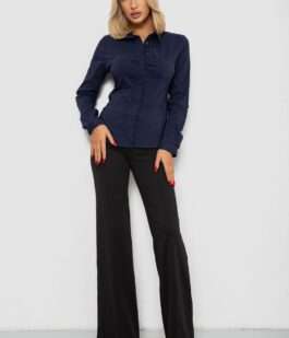 Блуза классическая, цвет синий, 230R08-2