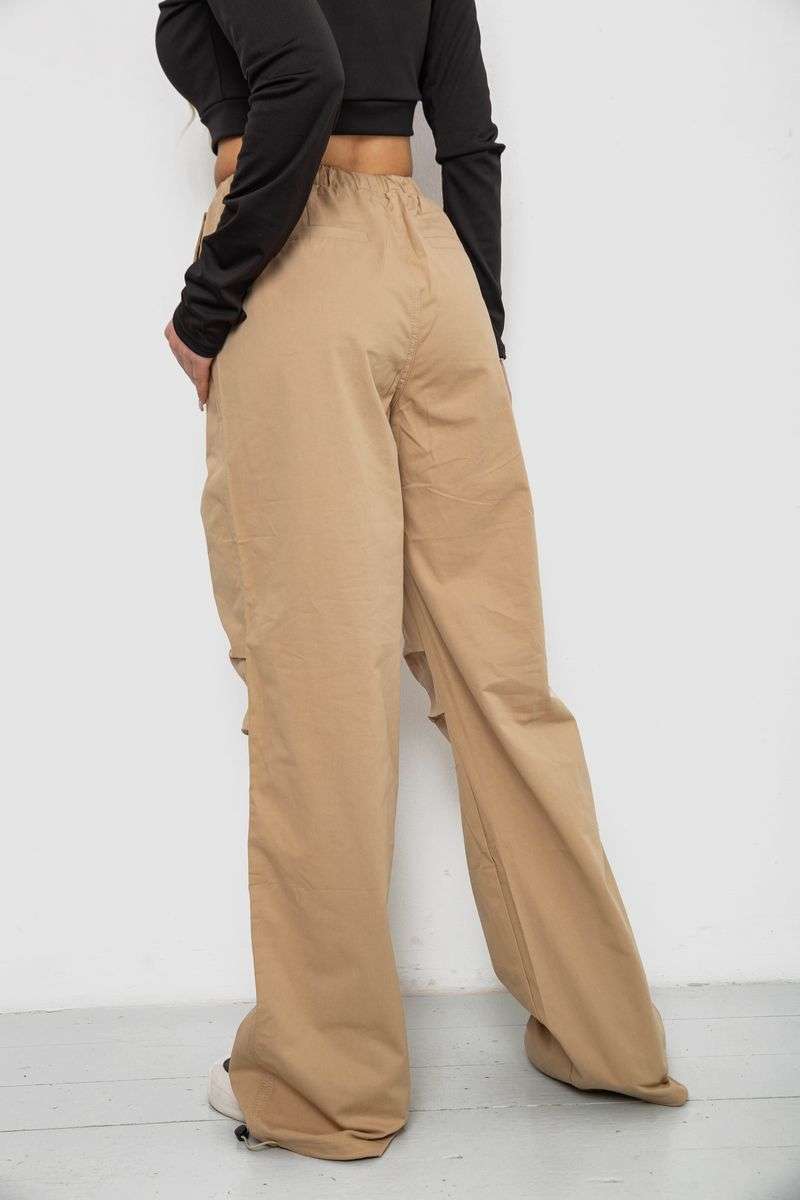 Брюки карго женские, цвет бежевый, 238R5333 — изображение 4