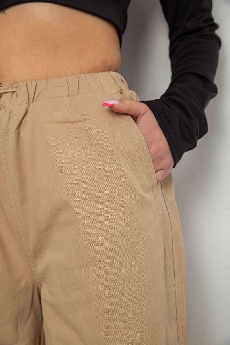 Брюки карго женские, цвет бежевый, 238R5333 — изображение 5