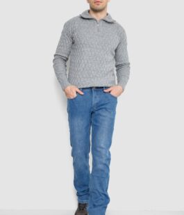 Джинсы мужские на флисе, цвет джинс, 254R2407