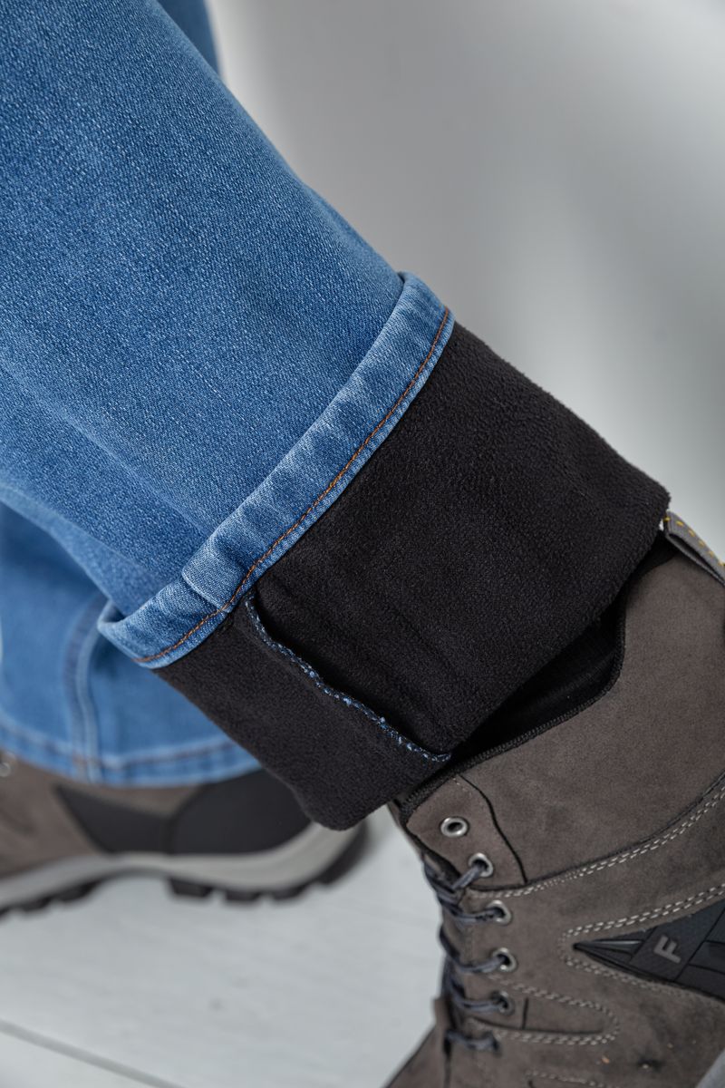 Джинсы мужские на флисе, цвет джинс, 254R2407 — изображение 6