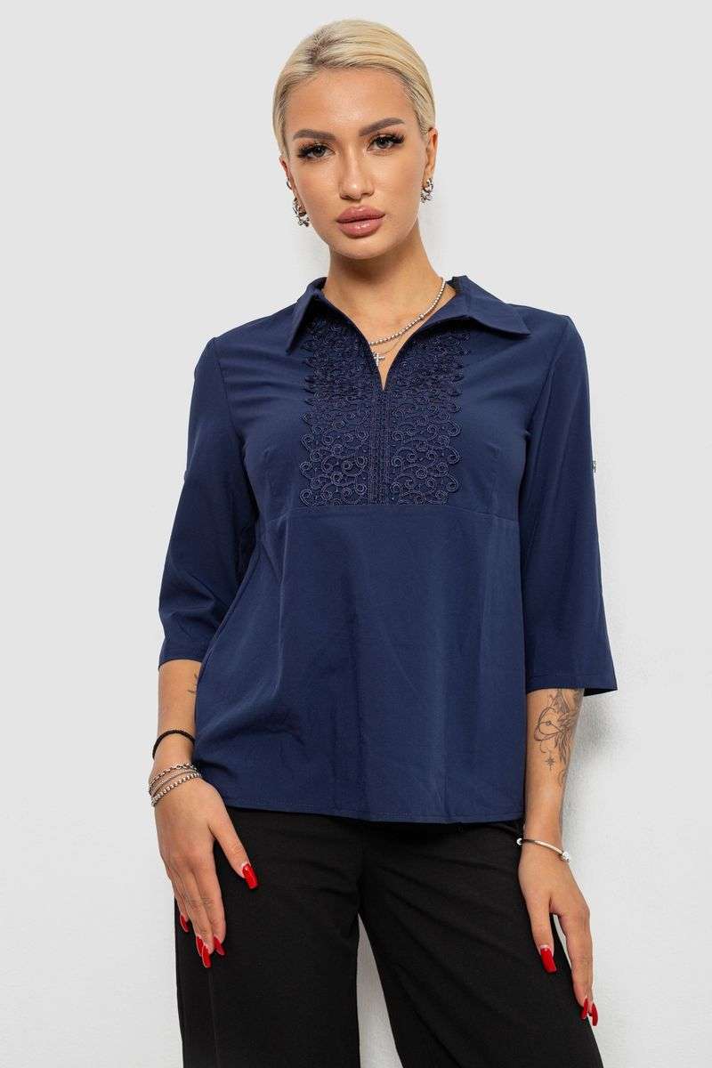 Блуза однотонная